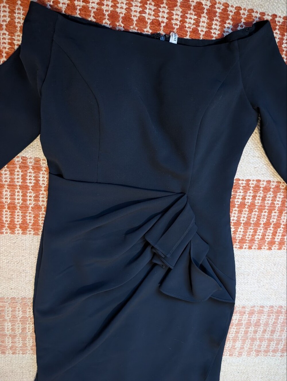 Jovani Dress Gown Off the Shoulder Mermaid Navy Mother Of Bride Bridesmaid 10 - Picture 4 of 7